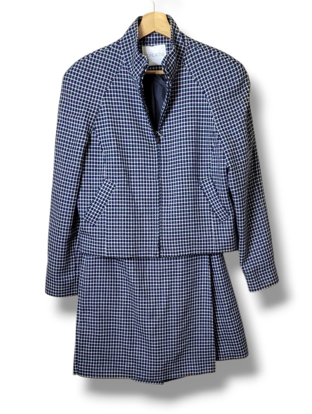 Vintage Doncaster Wool Skirt (Skort) Suit • Size 8 Jacket & Wrap Skort